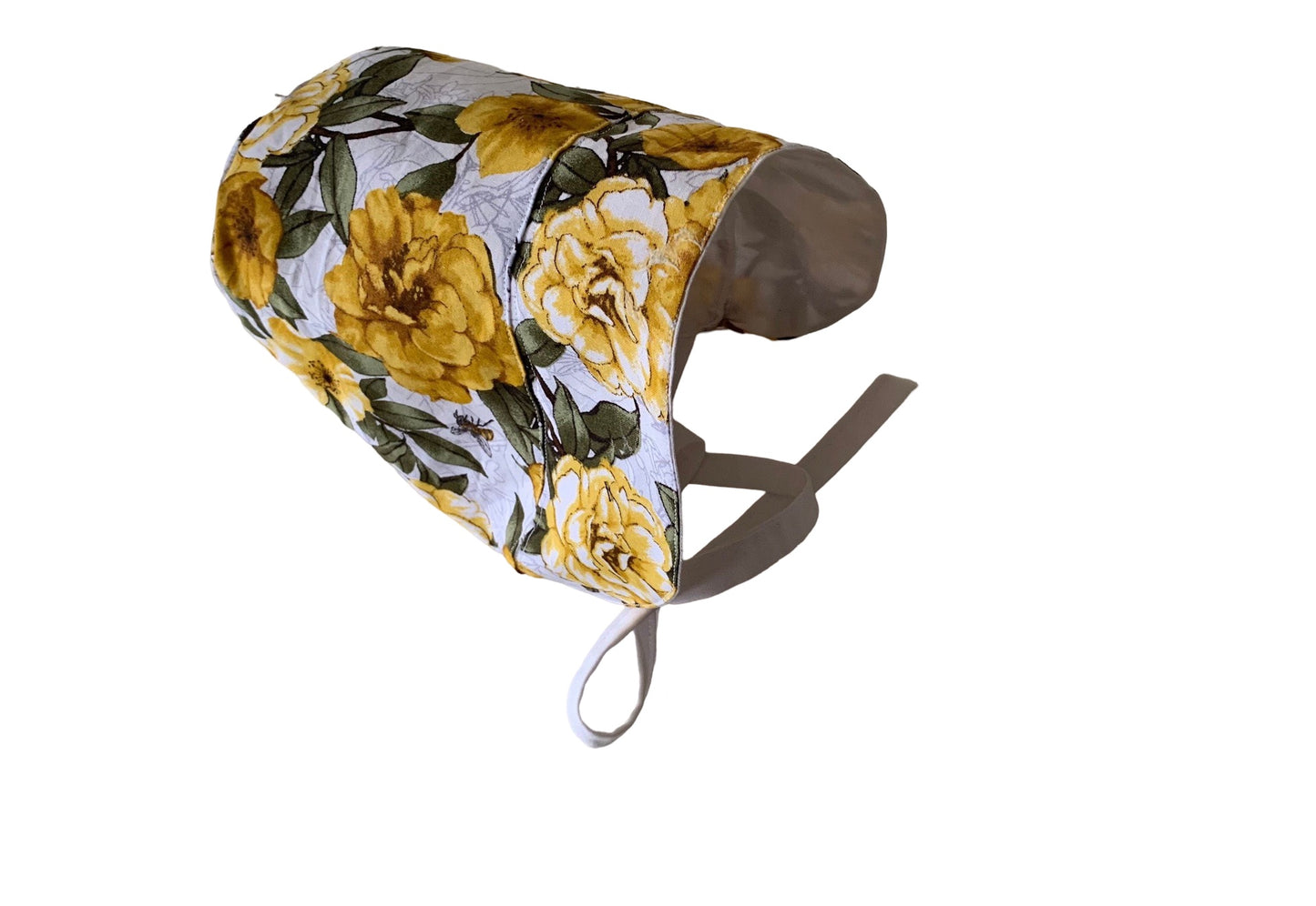 Brimmed floral Baby Bonnet Reversible