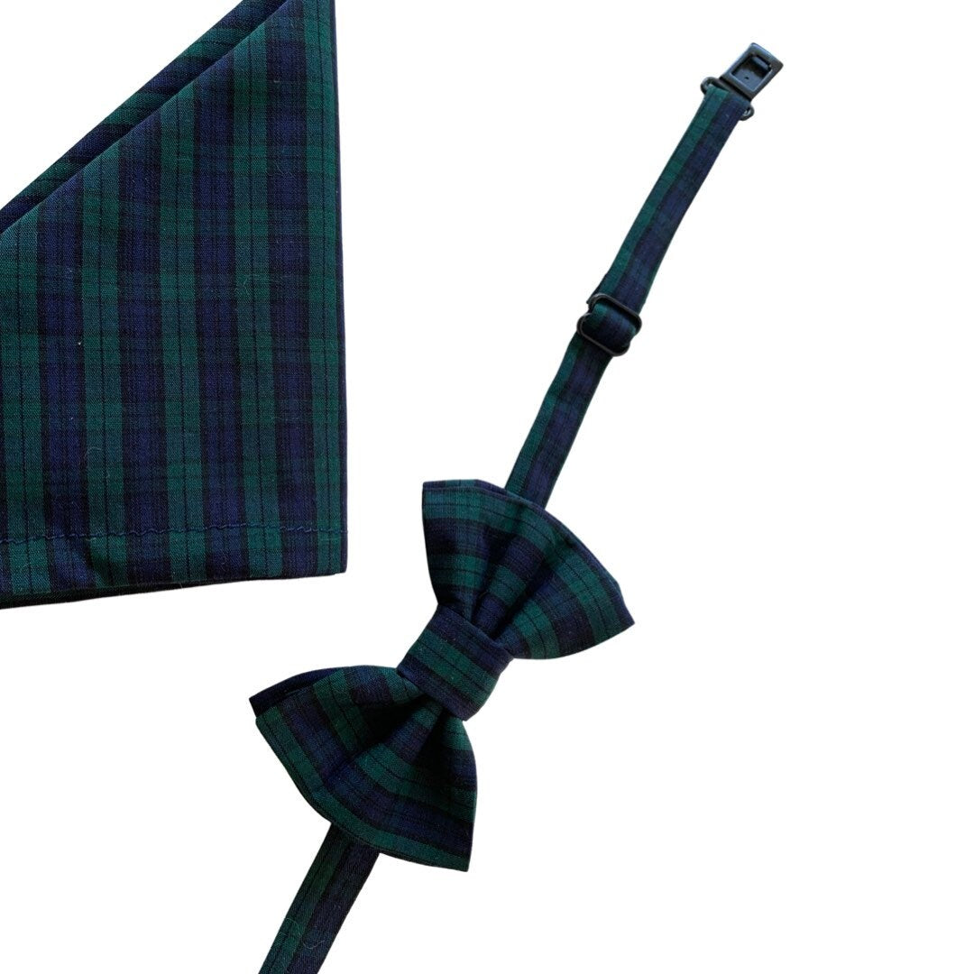 Green & Blue plaid bow tie, green plaid bow tie, boy's green bow tie, boy's bow tie, baby bow tie, toddler bow tie, christmas bow tie