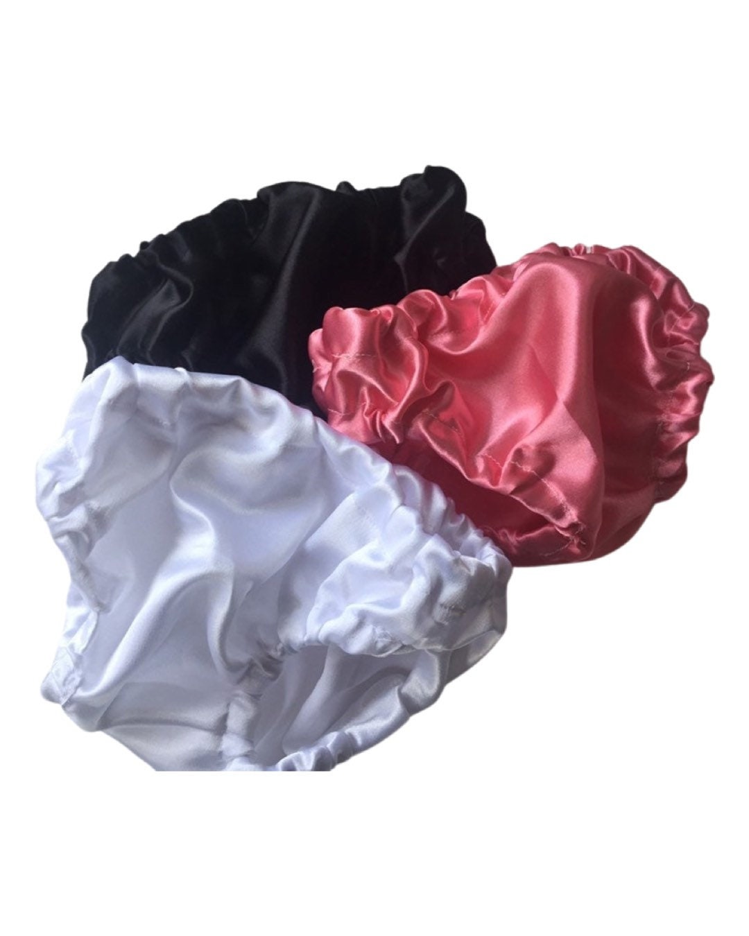 Baby girl bloomers SET OF 3, satin bloomers, baby bloomers - satin fabric - satin diaper cover- plain diaper cover - satin bottoms