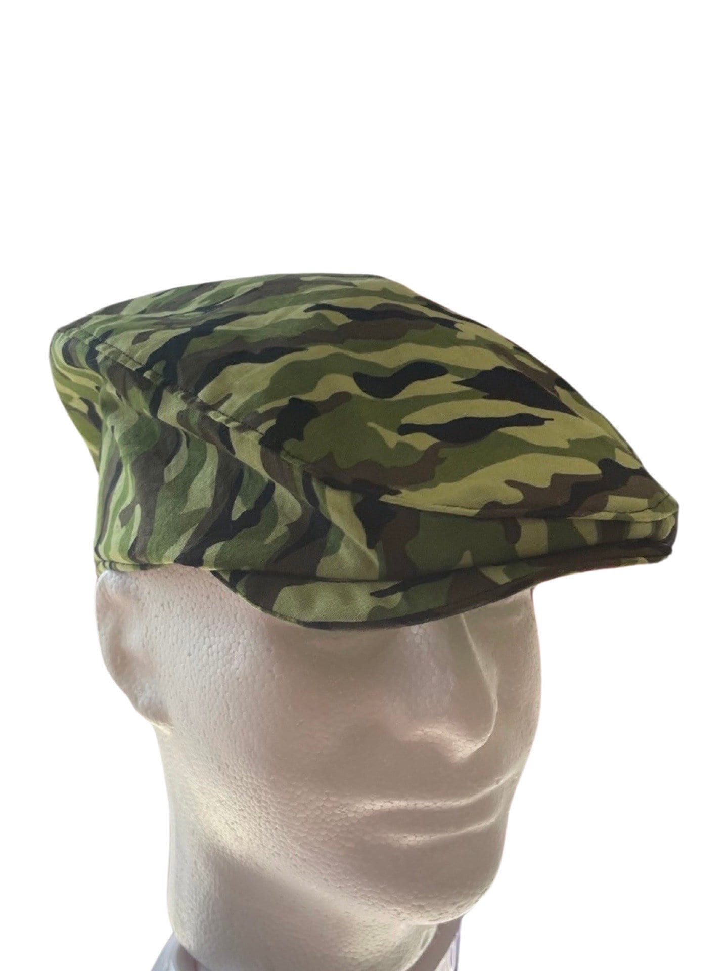 Camo Flat Cap, Camo Wedding Hat, Camo Newsboy Hat, Camouflage Mans Hat, Gray Brown Camo Ring Bearer Hat, Boy Camo Ivy Hat, Camo Jeff Hat