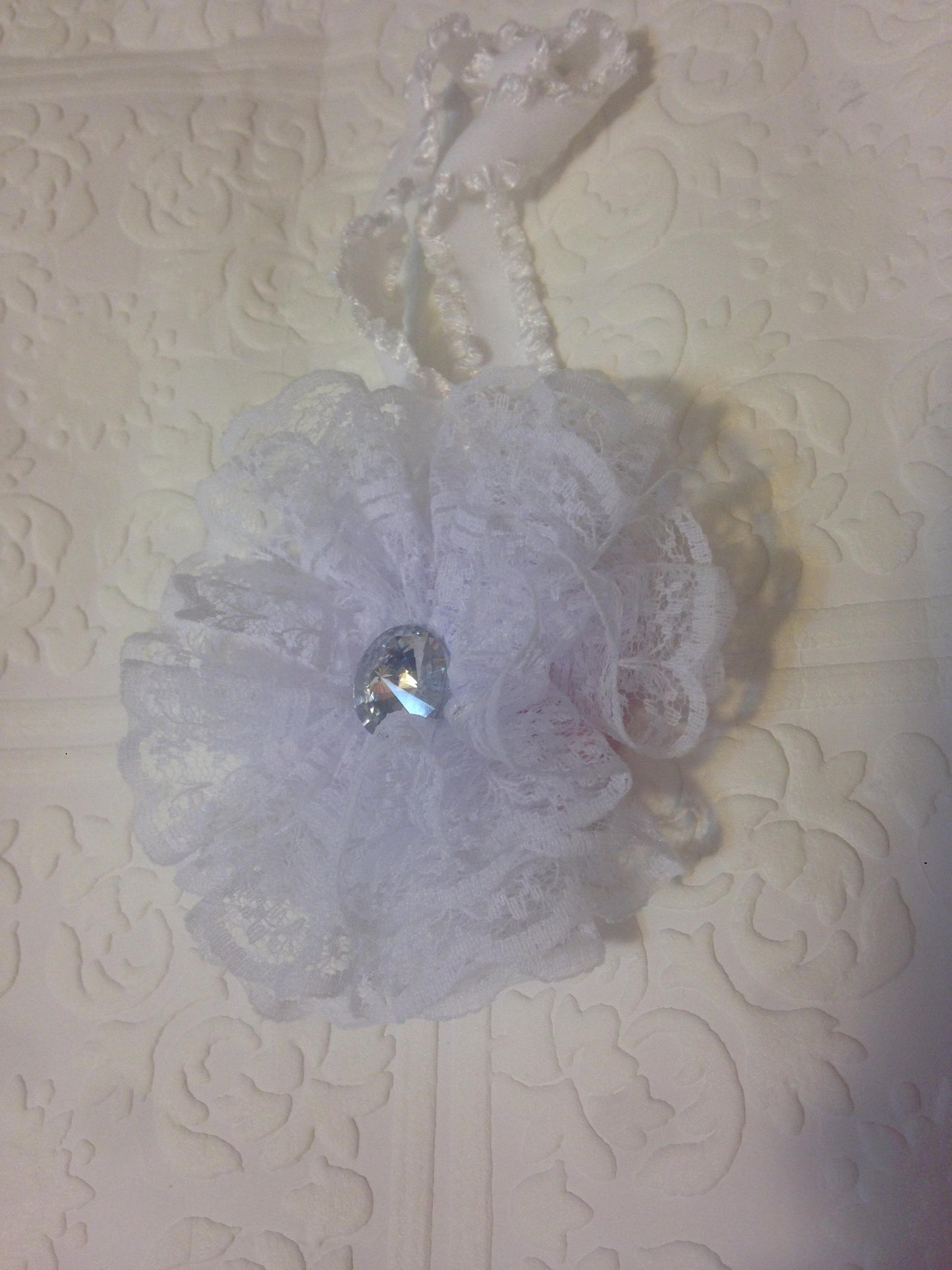 baptism baby headband, baby flower headband, communion headband, flower baby headband, white lace headband, baby flower headband, gem hair