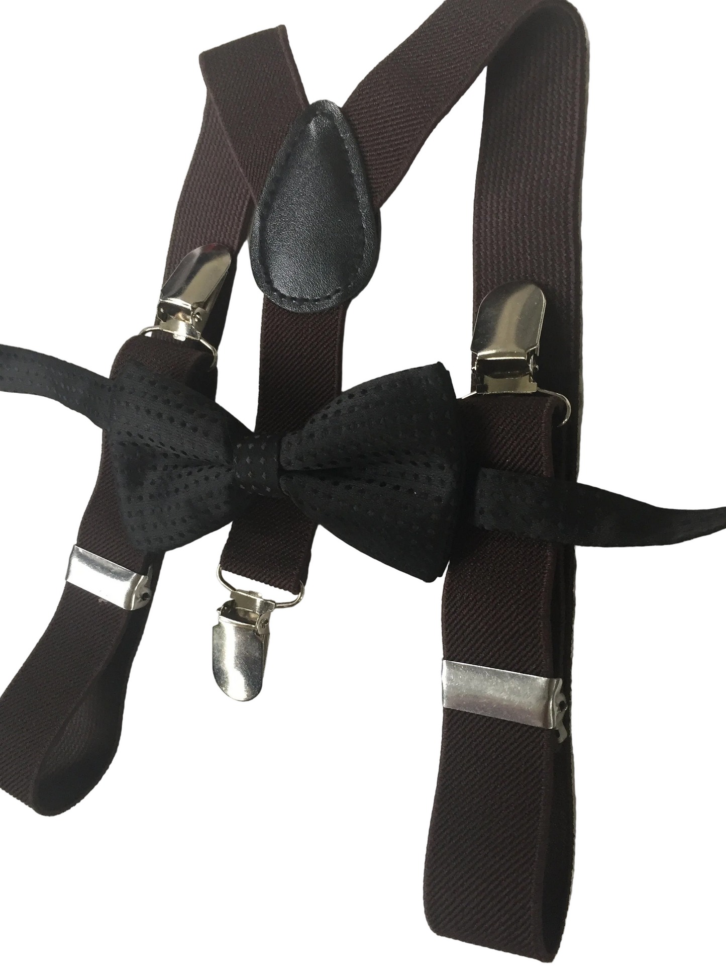 Black Y-Back Suspender and black bow tie set Kids Photoprop Wedding Accessories Boys, suspenders and bow tie, bow tie and suspenders, black
