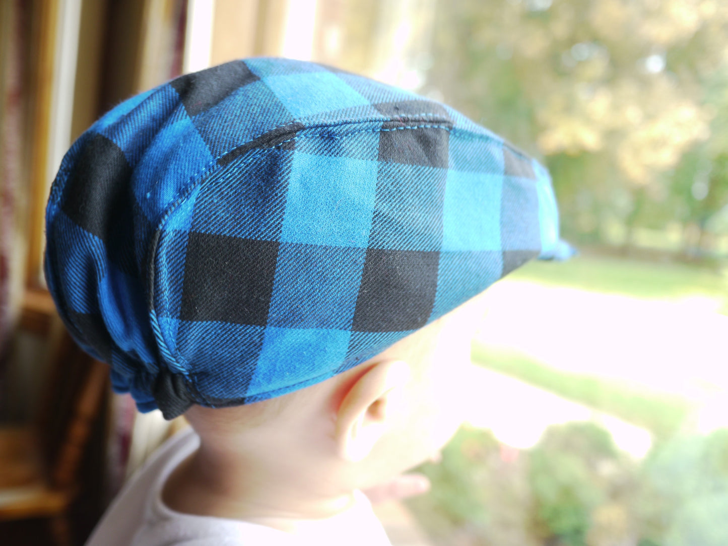 Blue plaid Flat Cap Jeff Paddy Irish Driving English Gatsby Mens Ivy Hunting Scally Bunnet English Dai Newsboy Hat Baby flat cap boy