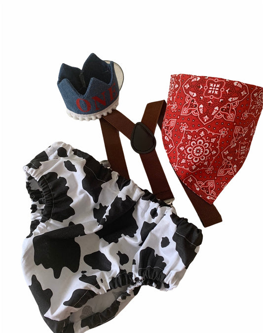My First Rodeo, Wild One, First Birthday Outfit, Cowboy Party crown farm theme, Cake Smash Photoshoot, Western Country 1st Baby Boy Bloomer