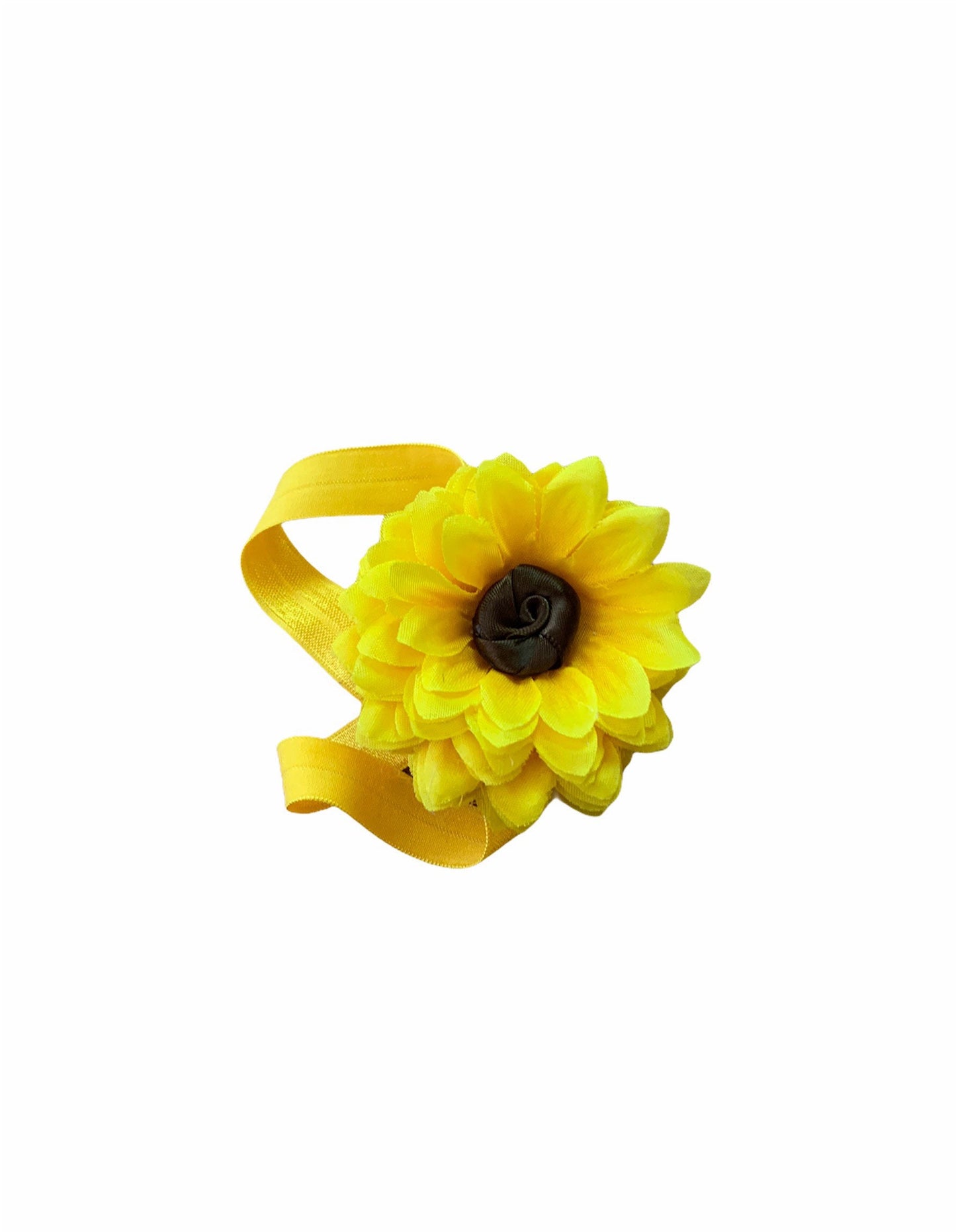Sunflower headband, baby sunflower headband, sunflower baby headband, yellow flower headband, yellow baby headband, summer baby headband