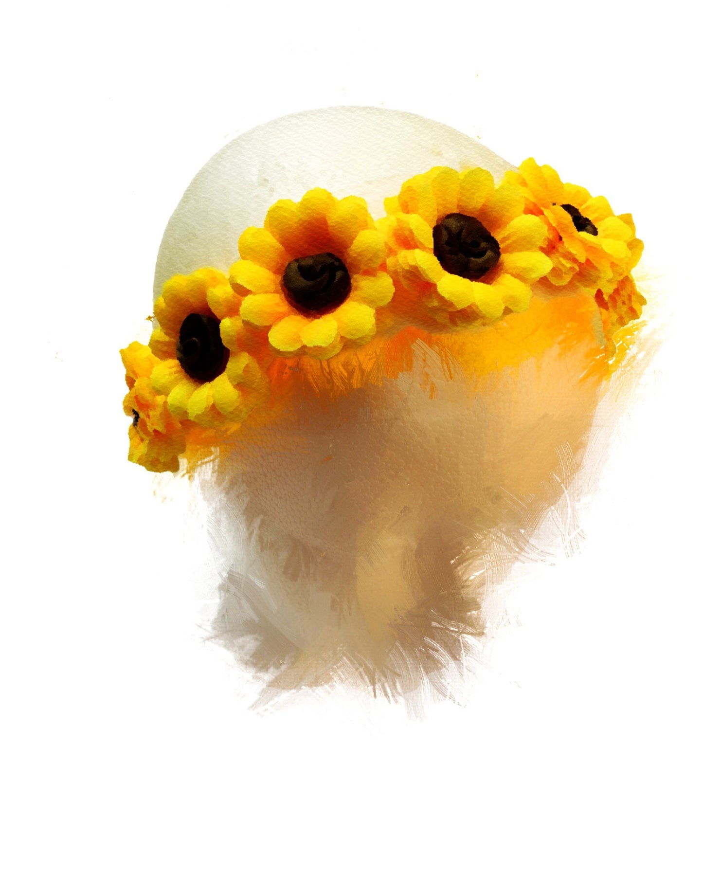 sunflower baby headband, wreath flower headband, baby flower headband, spring baby headband, summer baby headband, sunflower headband, baby