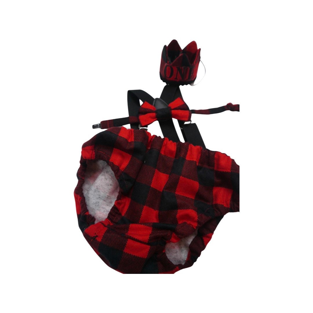 Lumberjack Diaper Cover, Buffalo Plaid First Birthday Outfit, Wild One Cake Smash, First Birthday Boy