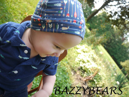 Arrow Child Beanie | Child Hats | Bamboo Cotton | Warm Baby Winter Toque | Wild one Baby Hat | Baby Boy Hat | boy Newborn Hat