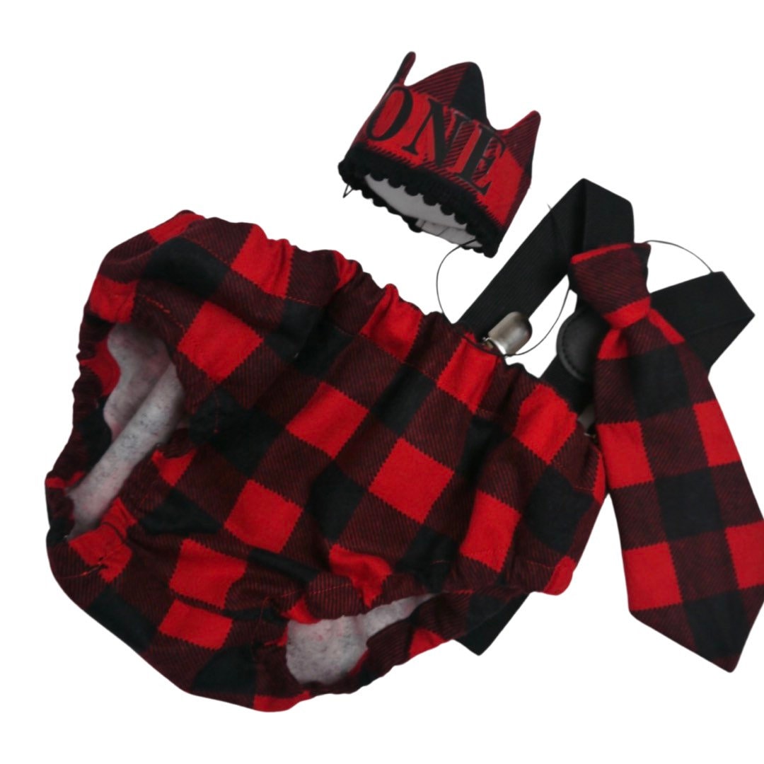 Lumberjack Diaper Cover, Buffalo Plaid First Birthday Outfit, Wild One Cake Smash, First Birthday Boy
