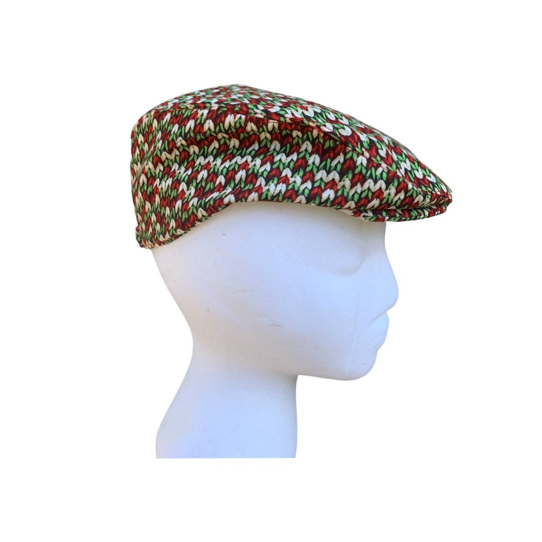 Knit Look Flat Cap | Textured Woven Style Newsboy Hat | Baby Toddler Boy Winter Hat | Christmas Holiday Cap