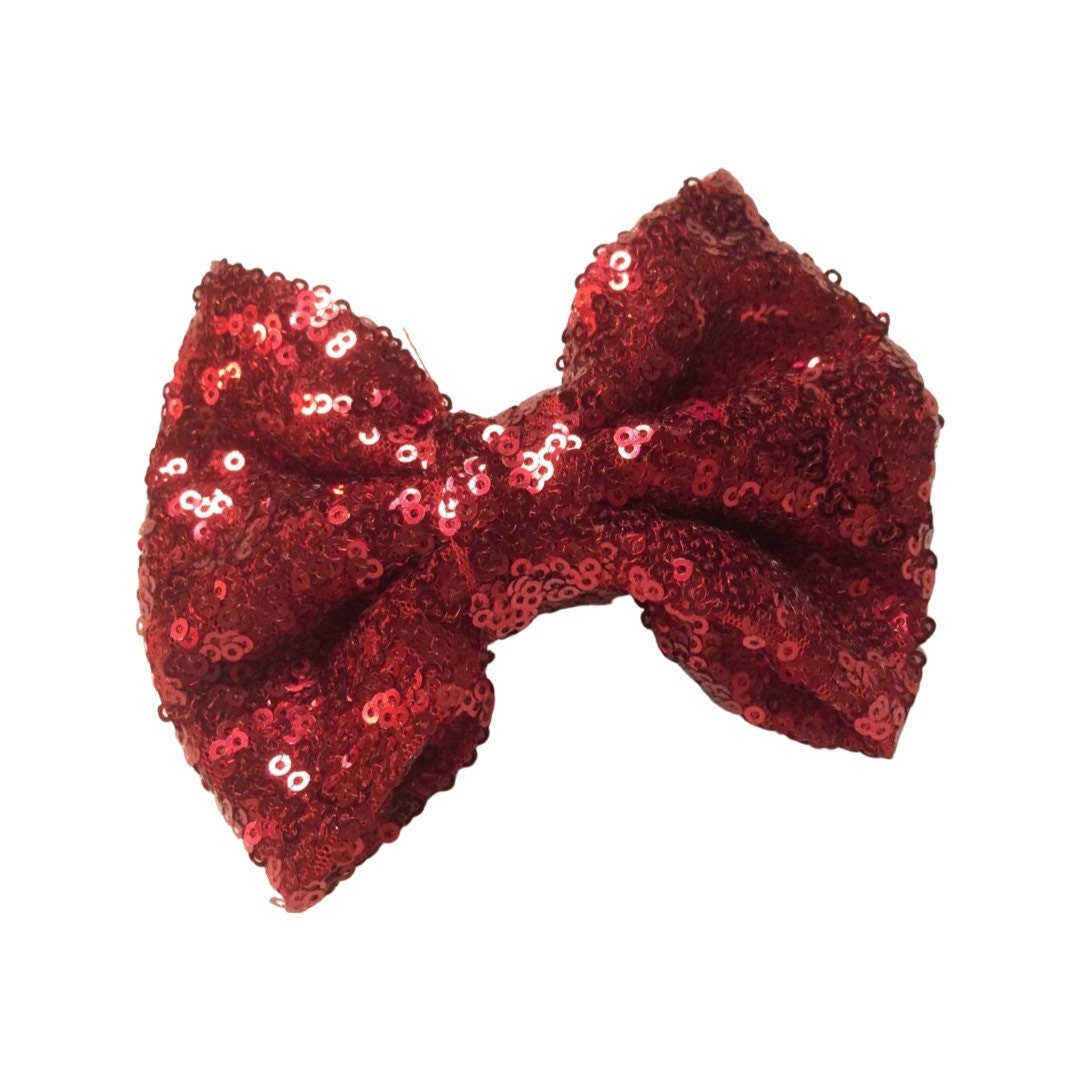 Baby bow headband, nylon headband, red headband, red bow, modern bow, Christmas bow, holiday bow