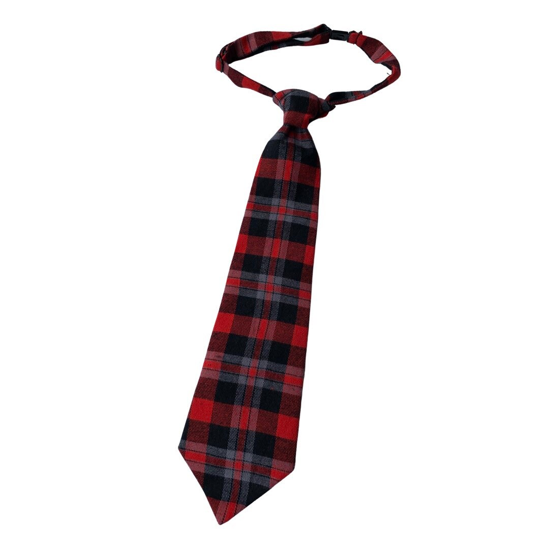 Christmas Tartan Plaid Boys Necktie~Pretied