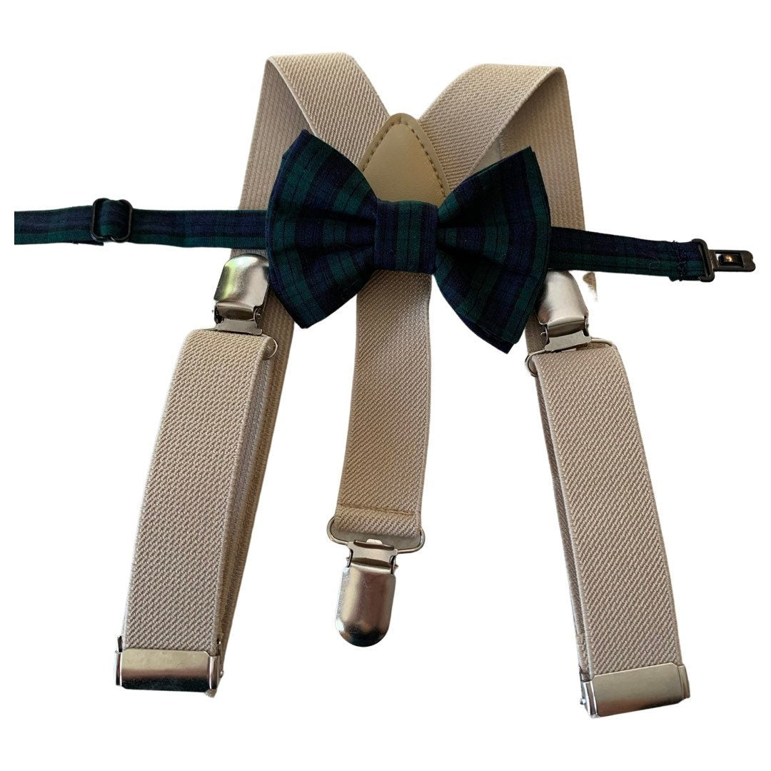 Green & Blue plaid bow tie, green plaid bow tie, boy's green bow tie, boy's bow tie, baby bow tie, toddler bow tie, christmas bow tie