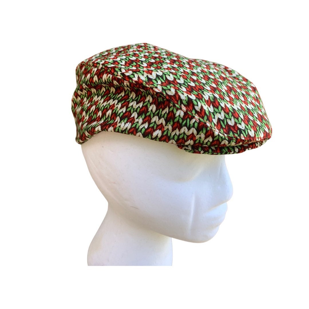 Knit Look Flat Cap | Textured Woven Style Newsboy Hat | Baby Toddler Boy Winter Hat | Christmas Holiday Cap