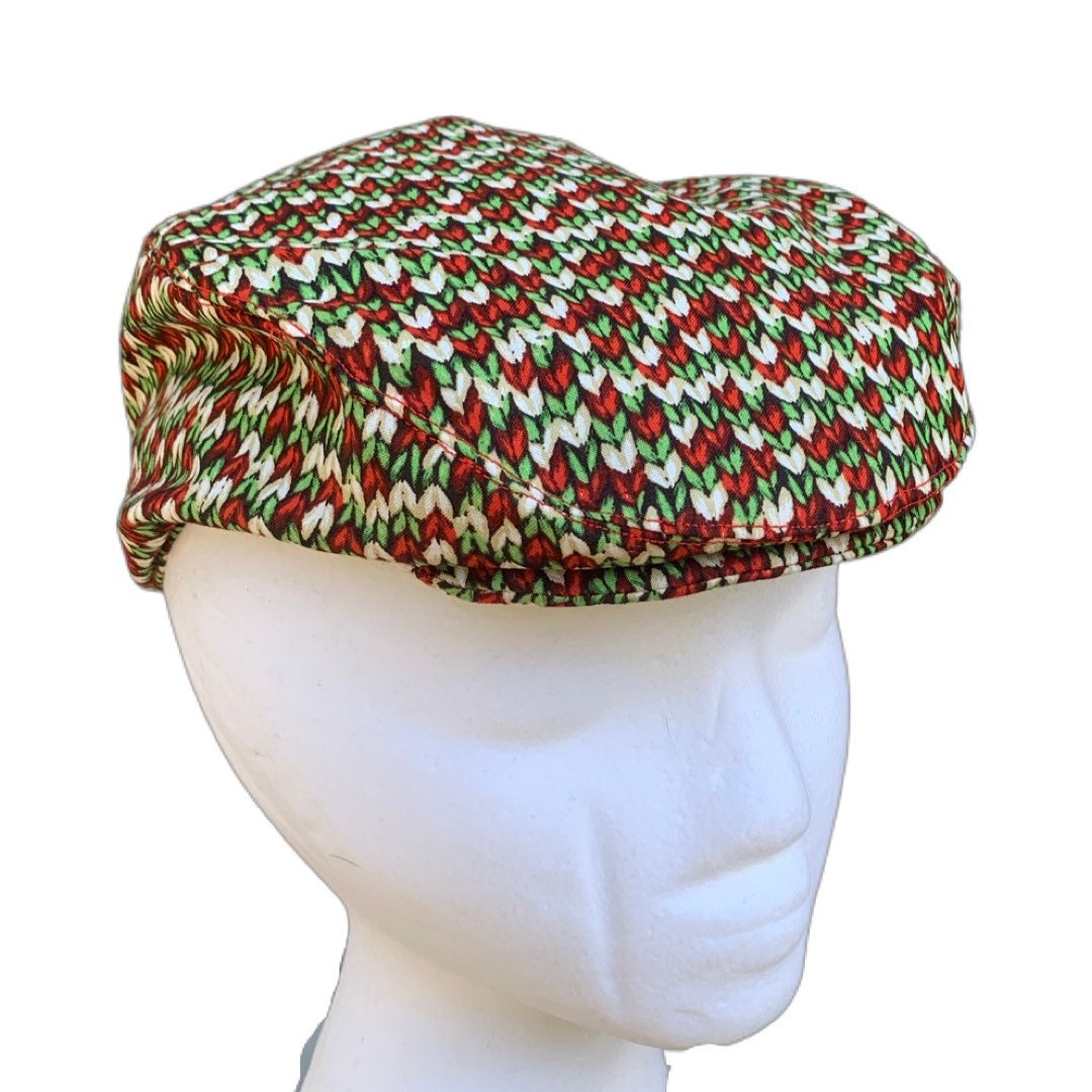 Knit Look Flat Cap | Textured Woven Style Newsboy Hat | Baby Toddler Boy Winter Hat | Christmas Holiday Cap