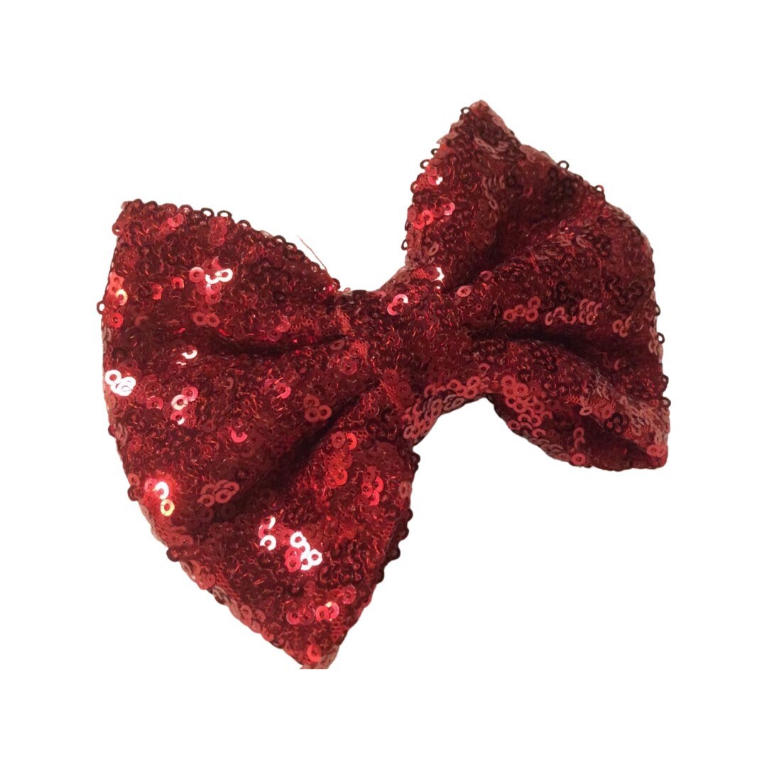 Baby bow headband, nylon headband, red headband, red bow, modern bow, Christmas bow, holiday bow
