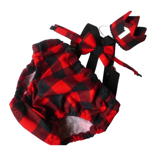 Lumberjack Birthday Diaper Cover, red and black plaid set, photo prop, cake smash outfit, woodlands, Bear outfit