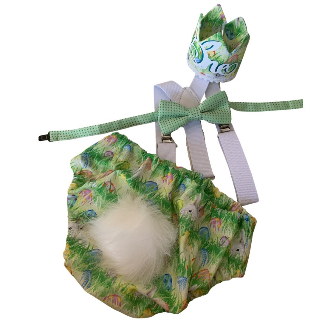 Easter Cake Smash Outfit - boy cake smash outfit- bunny cake smash outfit- Easter bloomers - some bunny is one - Easter boy outfit - first