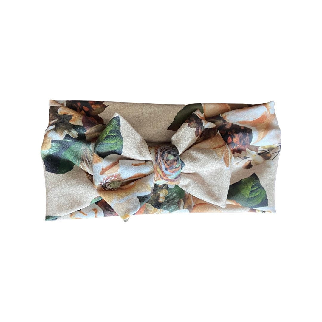 Summer Floral Print Cotton Bow Headband for Baby girls | Big Bow Headband, Summer Hair accessories for babies, floral headband, baby bows