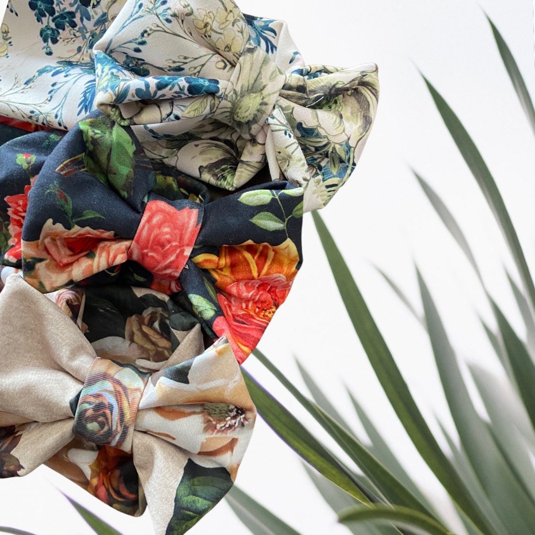 Summer Floral Print Cotton Bow Headband for Baby girls | Big Bow Headband, Summer Hair accessories for babies, floral headband, baby bows