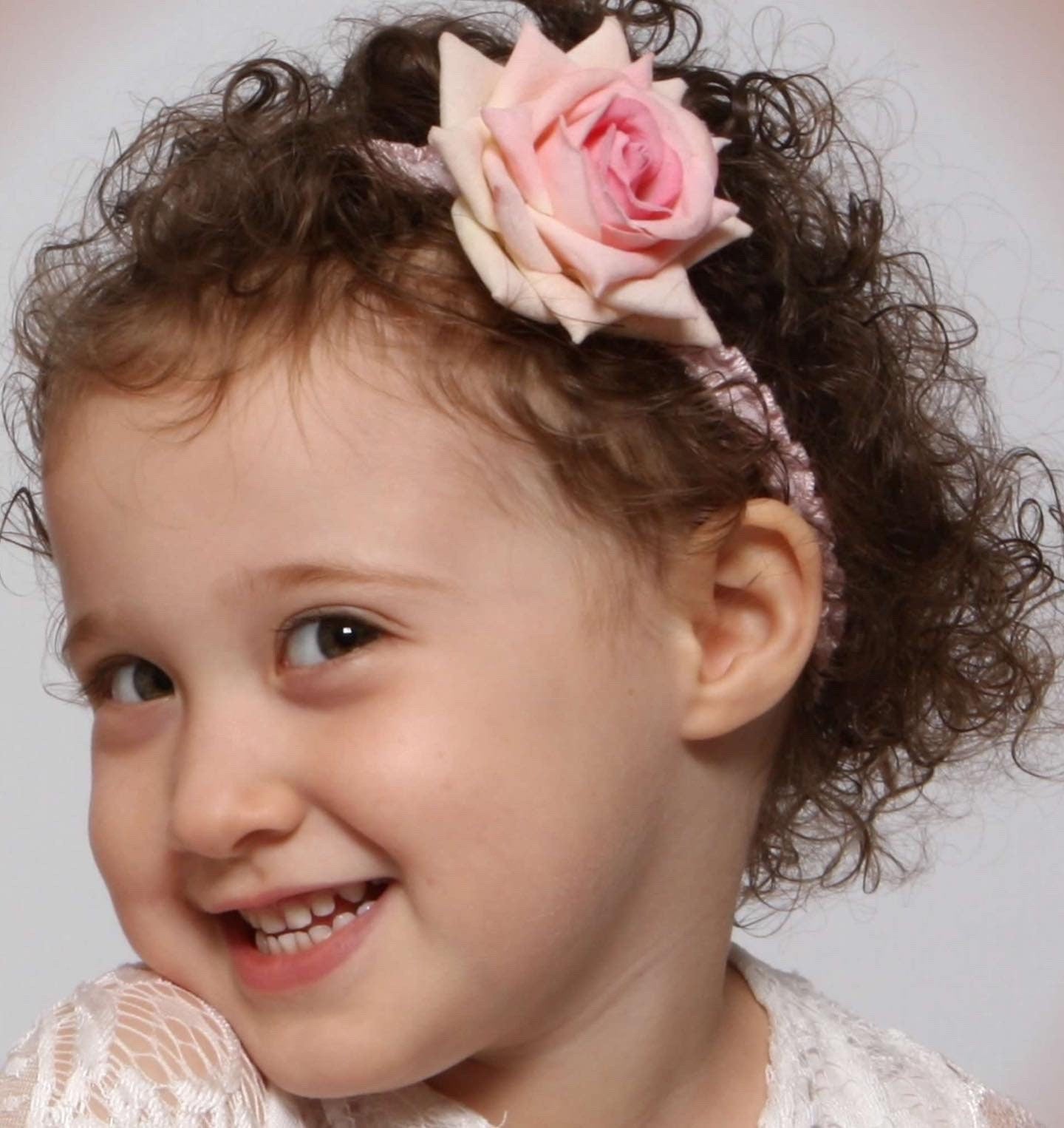 Pink flower headband, flower headband, newborn headband, photo shoot prop, rose headband, wedding hair