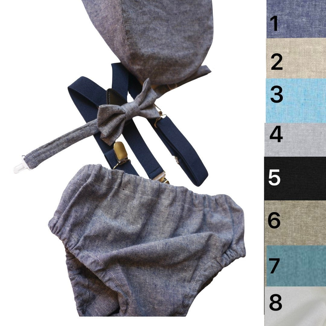 Customized Light denim sitter set - baby boy photo prop - baby clothes - vintage style - flat cap - cake smash outfit