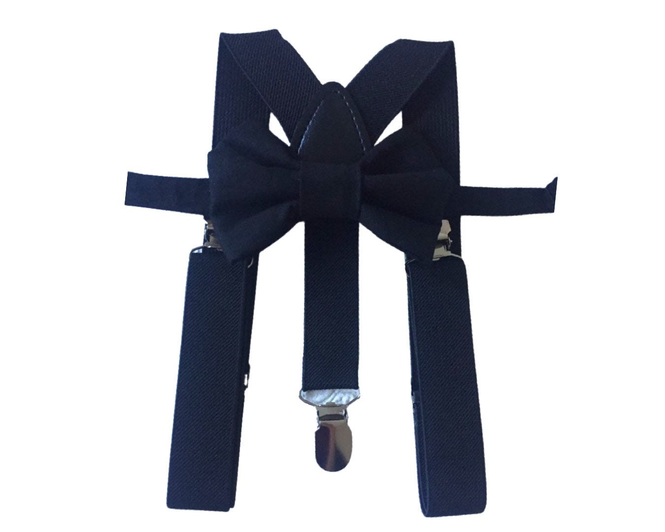 Black Bow Tie and Suspenders: Black Suspenders, Suspenders. Toddler Suspenders, Baby Suspenders, Boys Suspenders, Ring Bearer, Mens