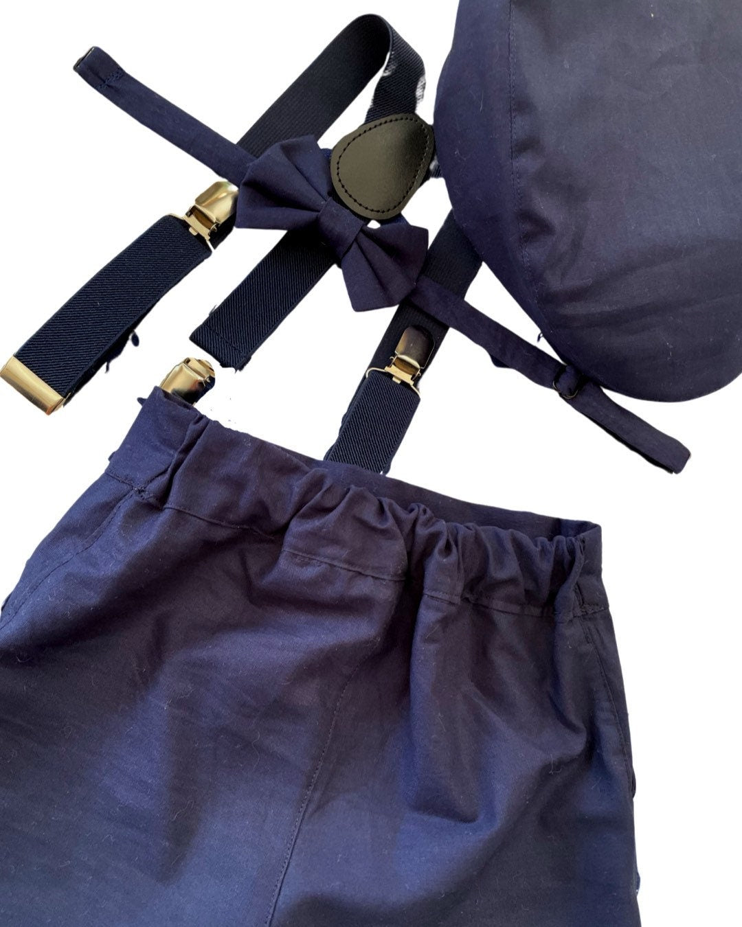 Ring Bearer Page Boy Christening Wedding 4pc Linen Blend Suit Braces Set Cake smash outfit