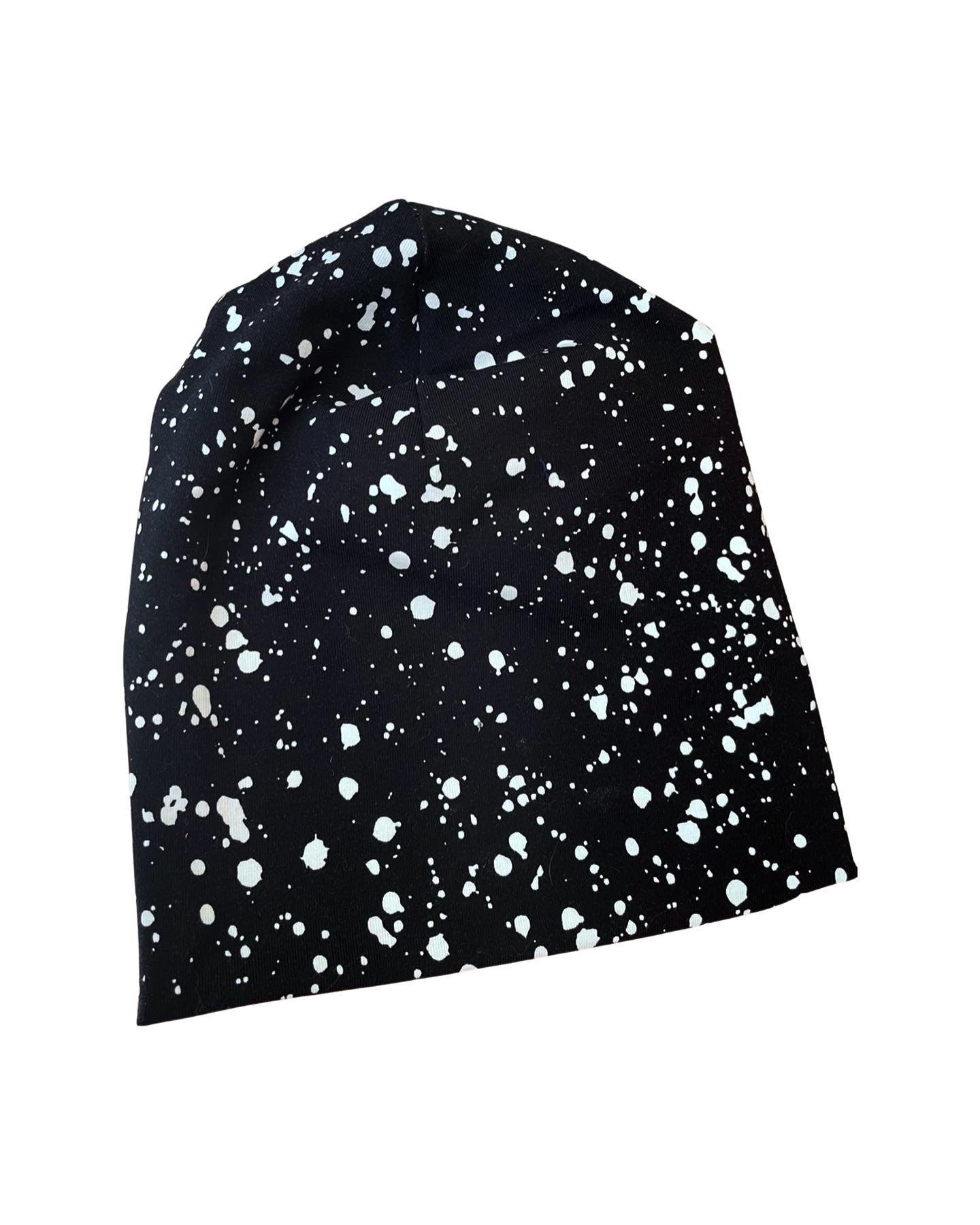 Paint splatter Bamboo slouchy Beanie for kids and adults