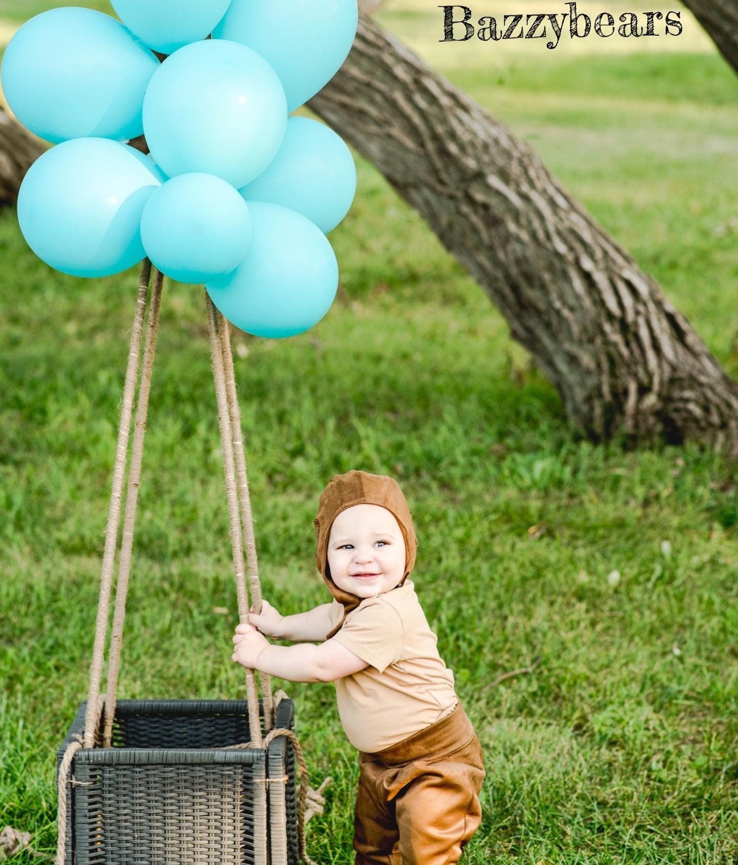 Aviator pilot sitter set - baby boy photo prop - baby clothes - vintage style - pilot cap - cake smash outfit - navy