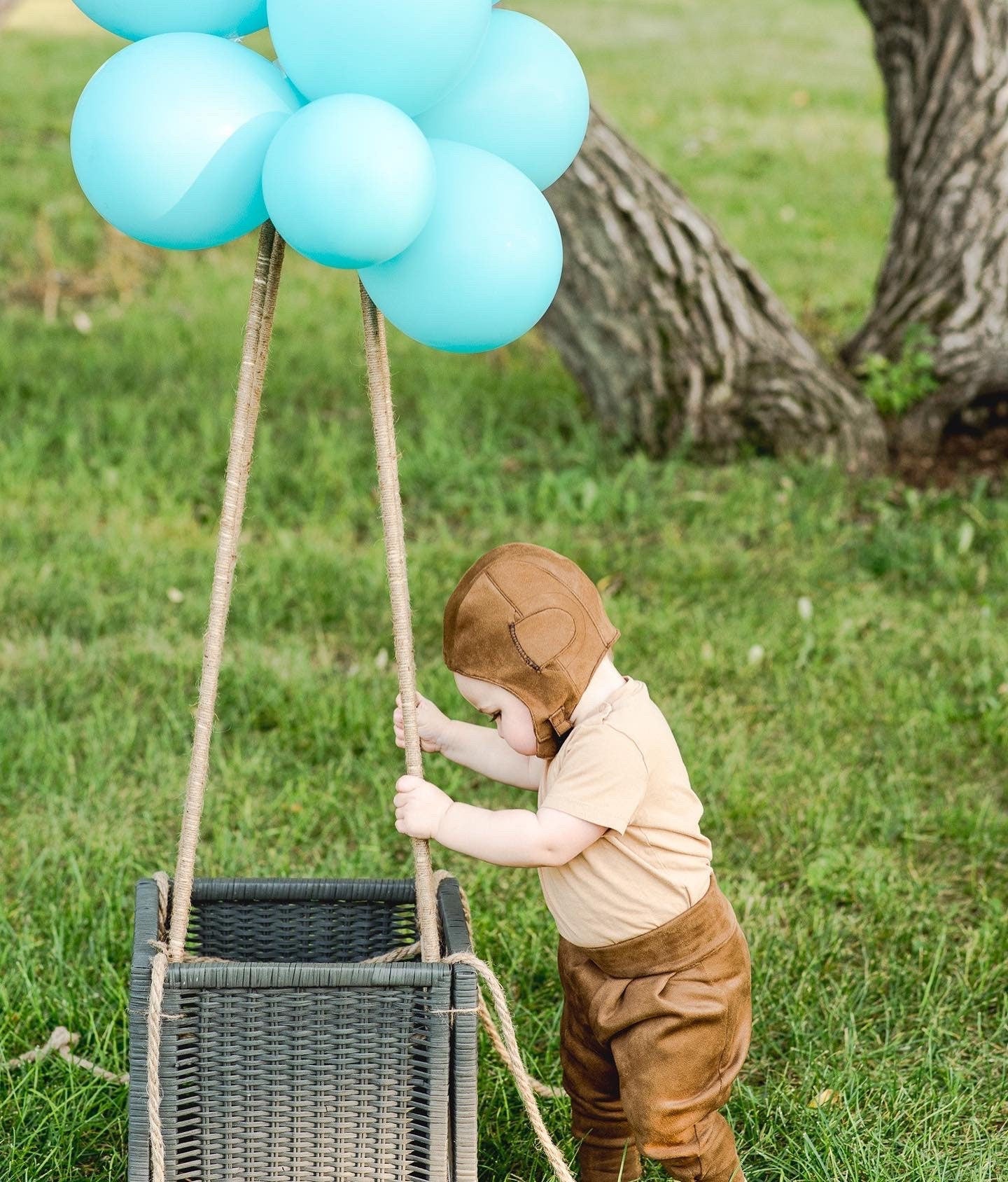 Aviator pilot sitter set - baby boy photo prop - baby clothes - vintage style - pilot cap - cake smash outfit - navy