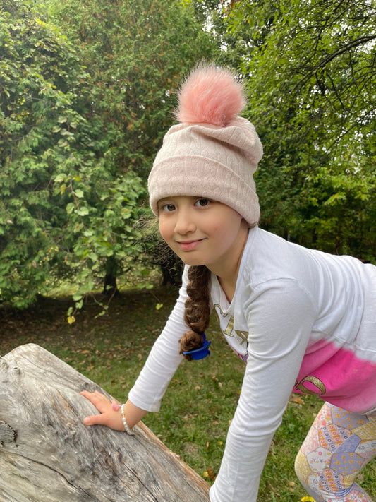 Toddler Pom Pom Beanie - Baby Gift - The Olive Beanie - Knit Winter Hat - Baby Pom Hat - Winter Hat Baby - Baby Shower