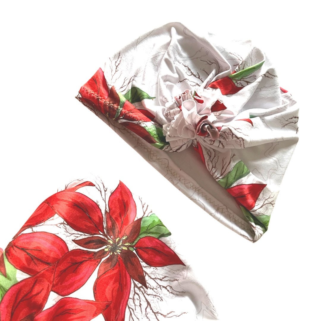 Christmas Swaddle Blanket / Christmas Swaddle Set / poinsettia Swaddling Blanket / newborn Christmas gift