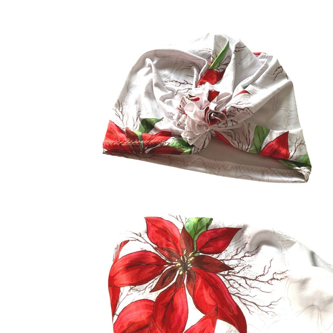 Christmas Swaddle Blanket / Christmas Swaddle Set / poinsettia Swaddling Blanket / newborn Christmas gift