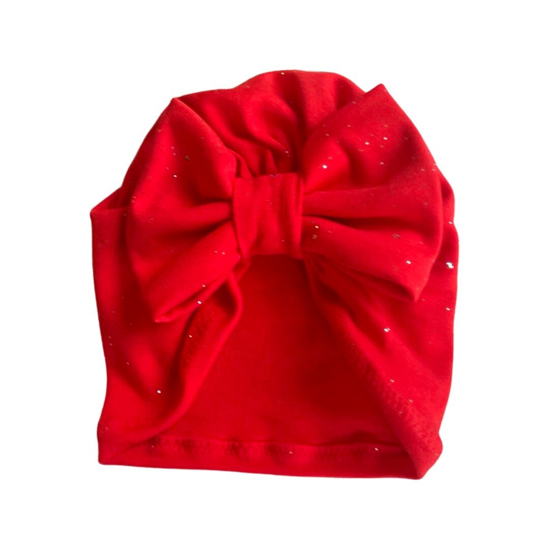 Red Bow Turban Hat | Baby to Adult | Mommy & Me