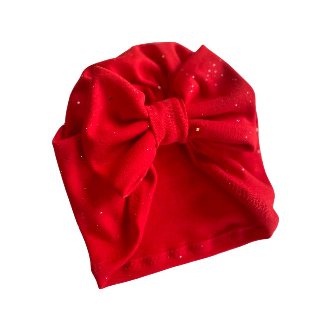 Red Bow Turban Hat | Baby to Adult | Mommy & Me