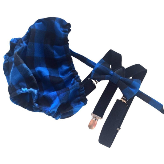 Cake Smash Outfit Boy Girl Buffalo Plaid Set or Buy the Piece Diaper Cover Bow Tie Suspenders Boys First 1st Birthday Lumberjack Photoshoot