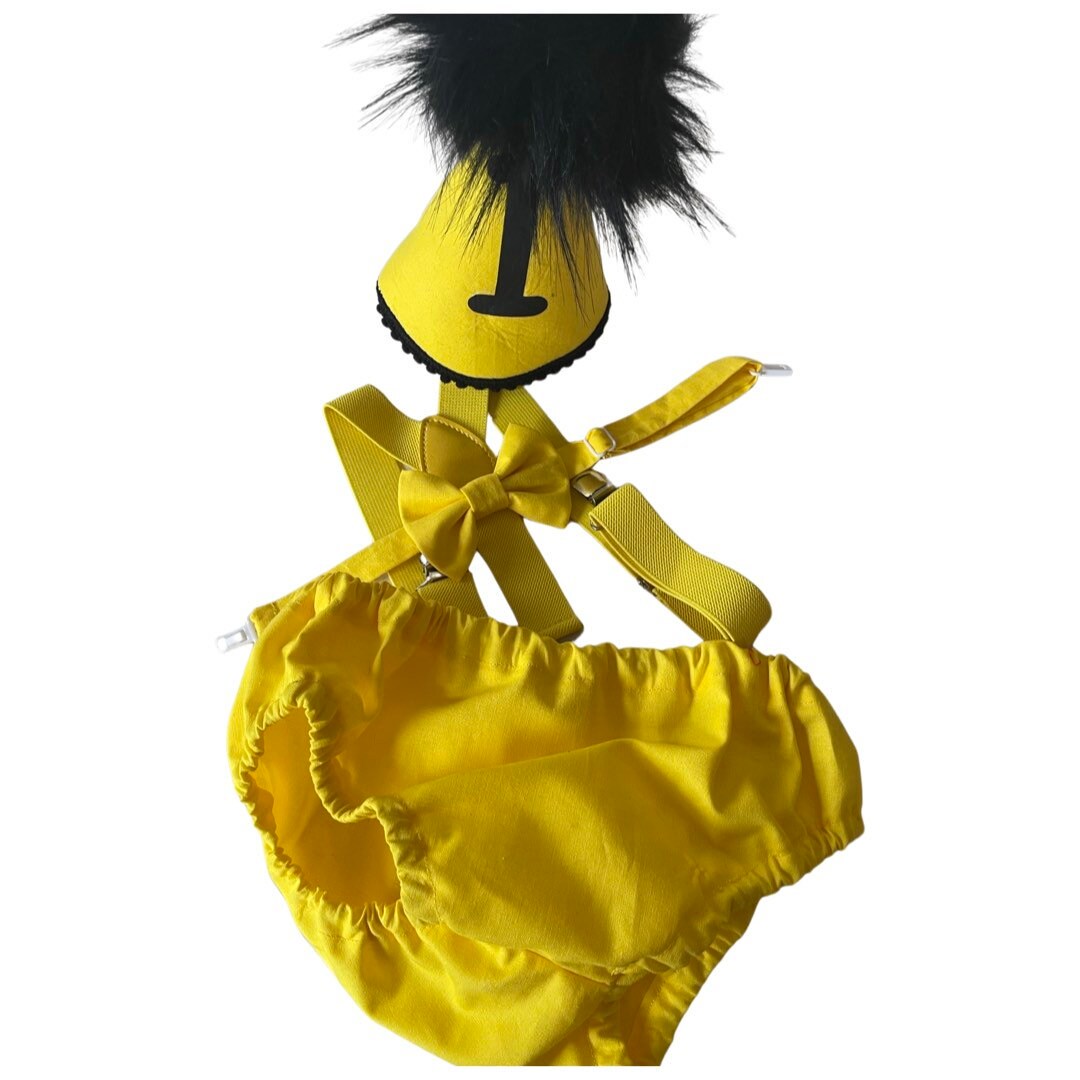 Baby Boy Yellow Cake Smash Outfit -- Baby Boy First Birthday Outfit Yellow and Black