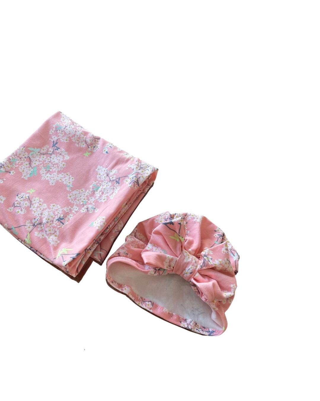 Pink Baby Swaddle Blanket, Pink Baby Swaddle Set, Stretchy Knit Blanket, Bow and Swaddle Set, Newborn Blanket, Baby Girl Pink Swaddle, Bow