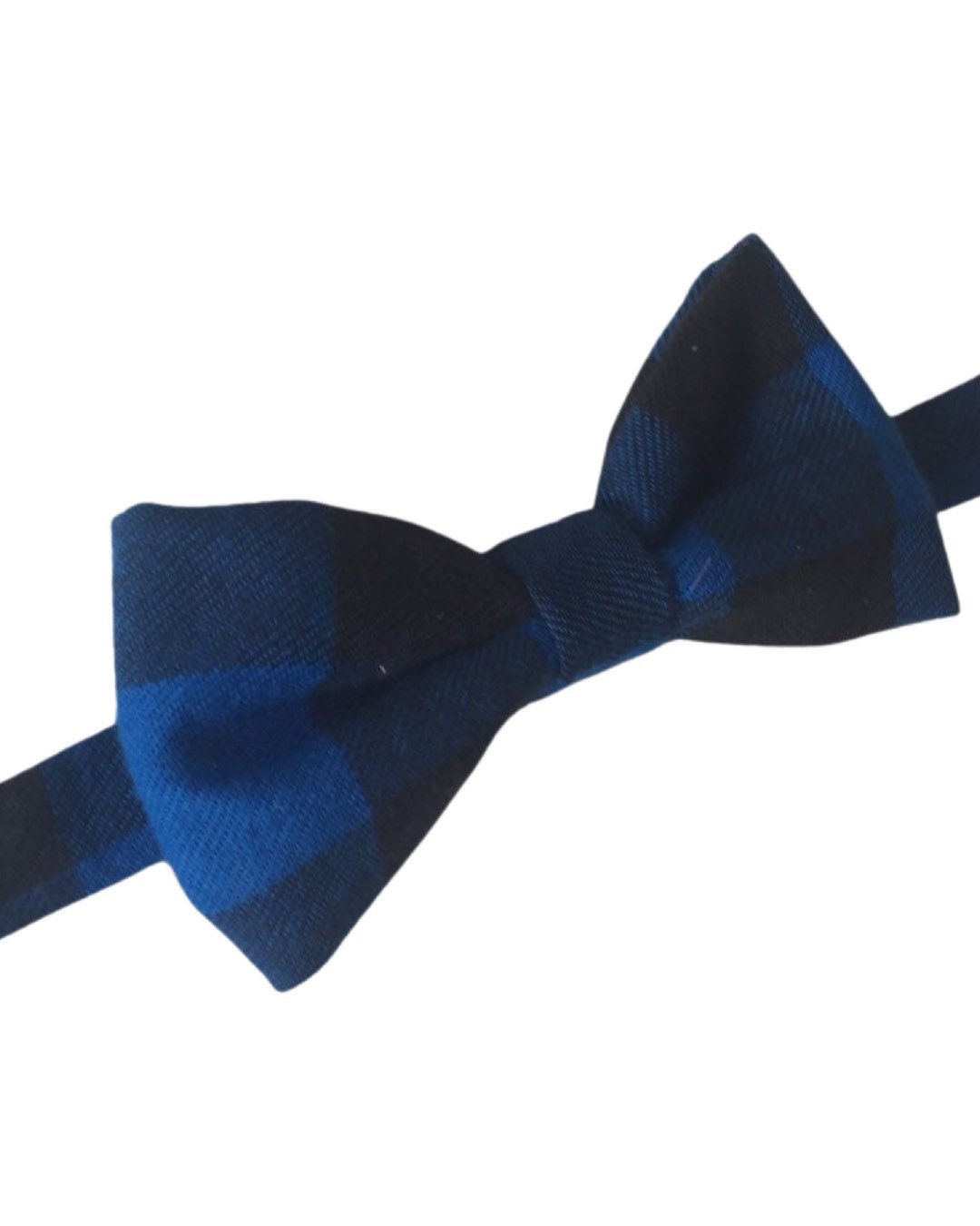 Blue Buffalo Check Plaid Bow tie