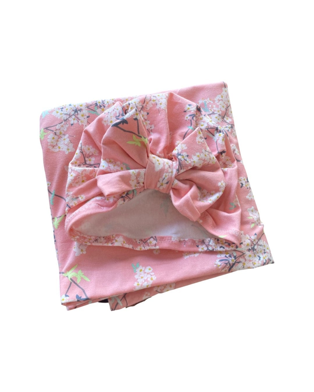 Pink Baby Swaddle Blanket, Pink Baby Swaddle Set, Stretchy Knit Blanket, Bow and Swaddle Set, Newborn Blanket, Baby Girl Pink Swaddle, Bow
