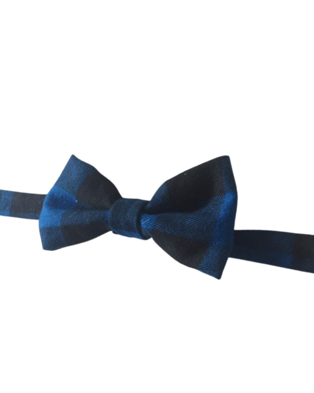 Blue Buffalo Check Plaid Bow tie