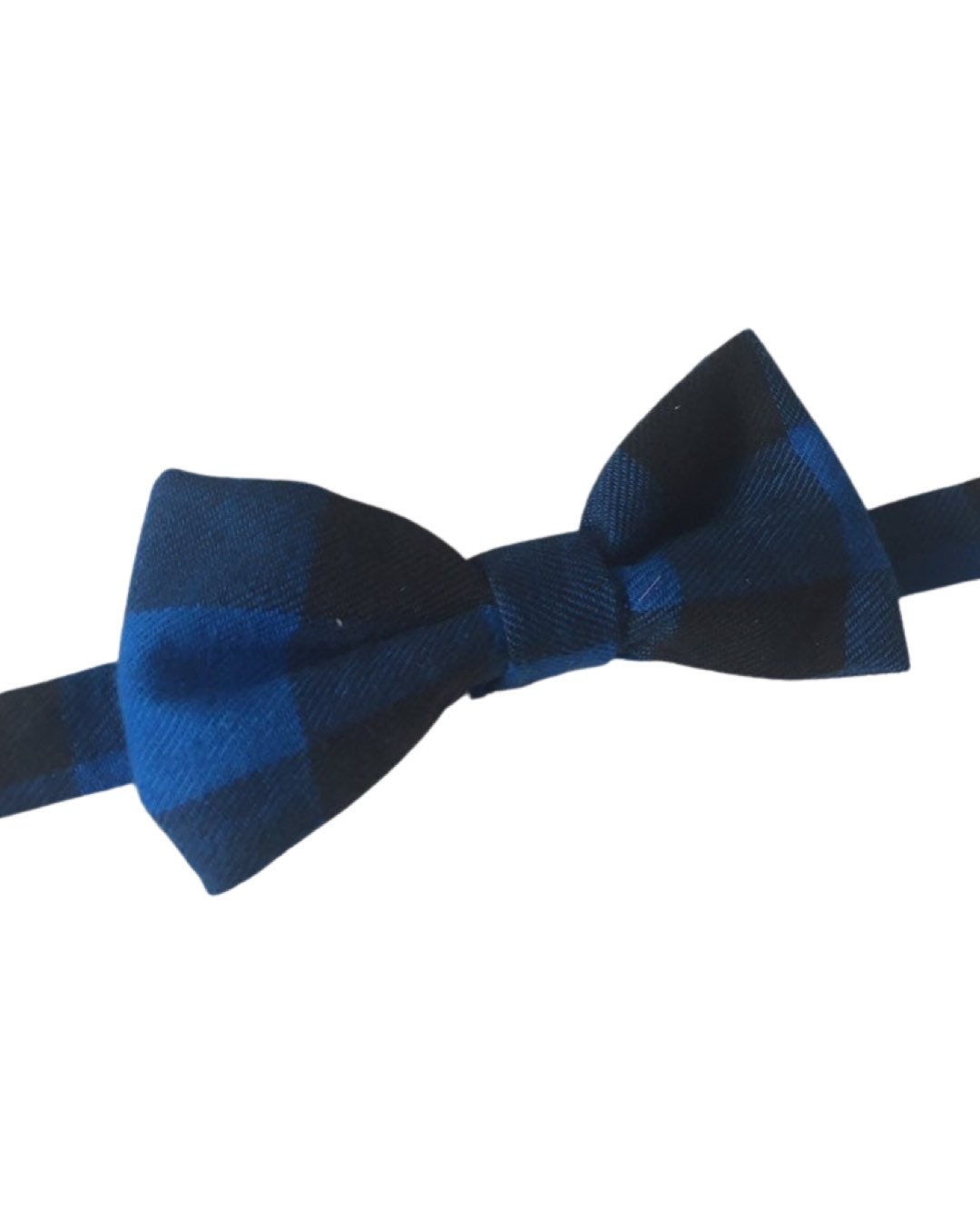 Blue Buffalo Check Plaid Bow tie