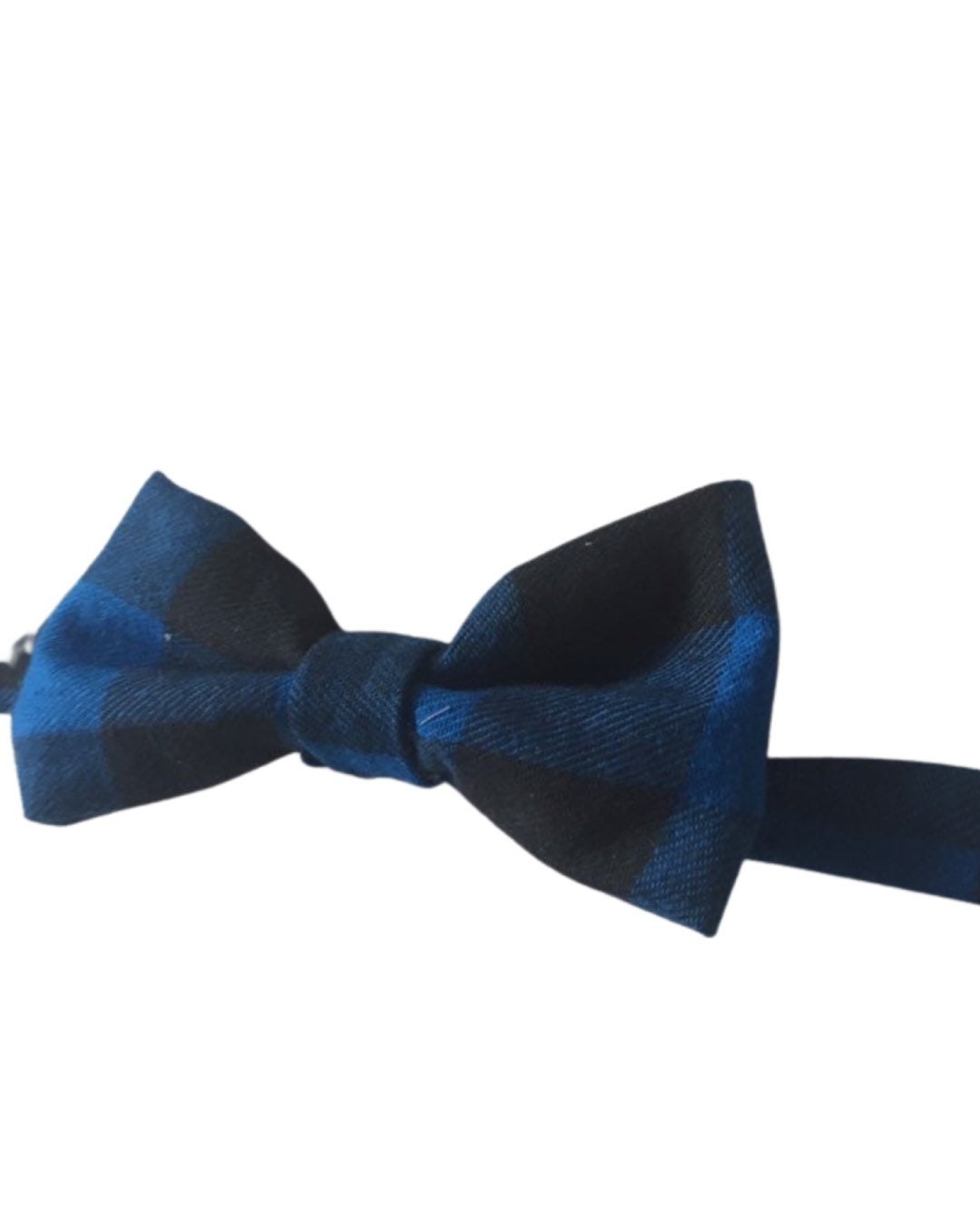 Blue Buffalo Check Plaid Bow tie