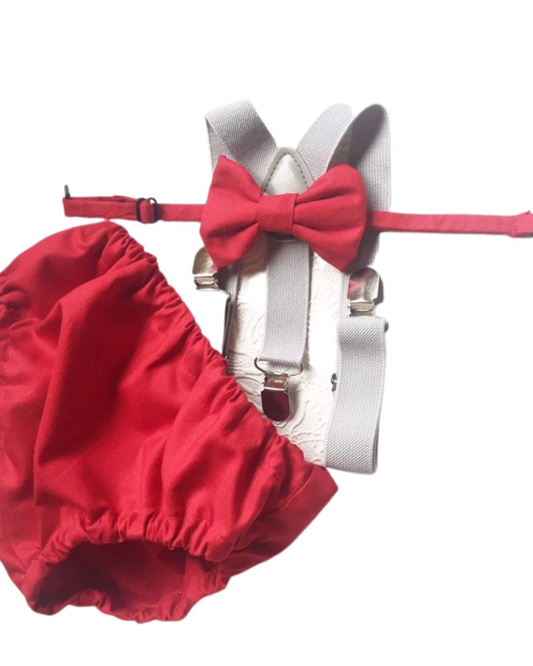 red cake smash outfit boy, red boys bow tie, red bow tie, smash cake outfit boy, red diaper cover bow tie, red baby bow tie, red suspenders