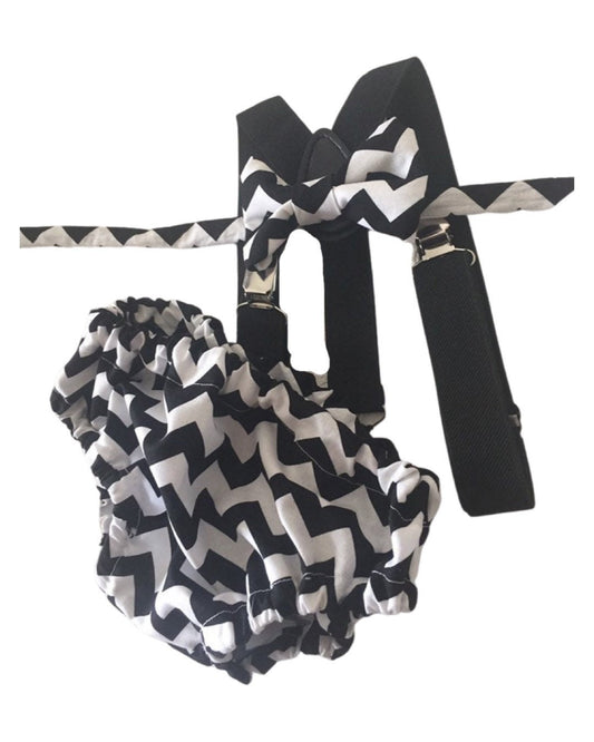 Boy Cake Smash Outfit, Boy Cake Smash, Boy 1st Birthday Set, Cake Smashing Outfit, 1st Birthday, 1st Birthday, Black and White Chevron