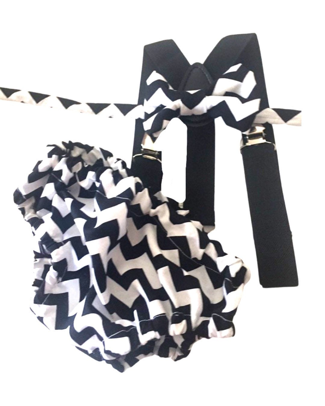 Boy Cake Smash Outfit, Boy Cake Smash, Boy 1st Birthday Set, Cake Smashing Outfit, 1st Birthday, 1st Birthday, Black and White Chevron