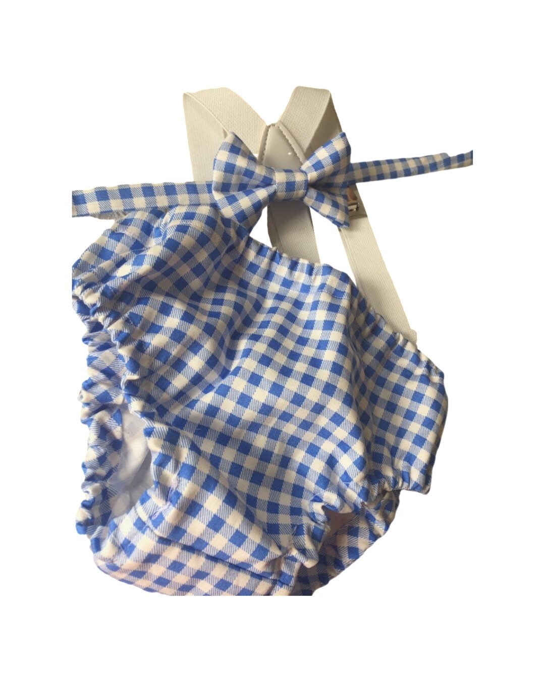 Blue plaid cake smash outfit, Blue Plaid First Birthday Outfit, blue Cake Smash set, First Birthday Boy bloomers and bow tie in plaid