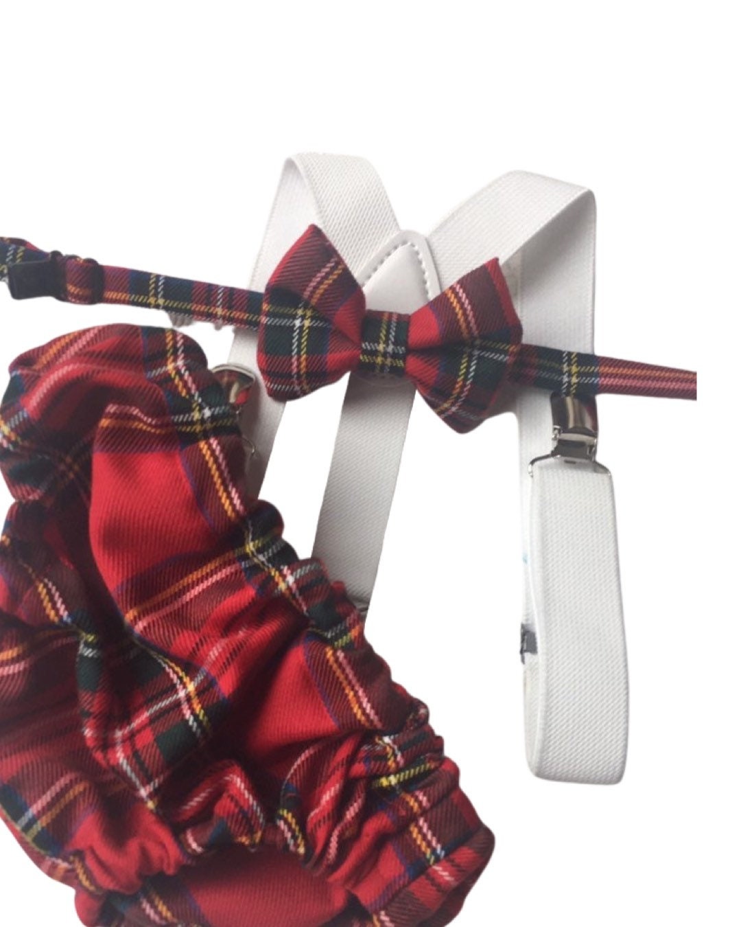 Cake Smash Outfit Boy Girl Buffalo Plaid Set or Buy the Piece Diaper Cover Bow Tie Suspenders Boys First 1st Birthday Tartan Photoshoot