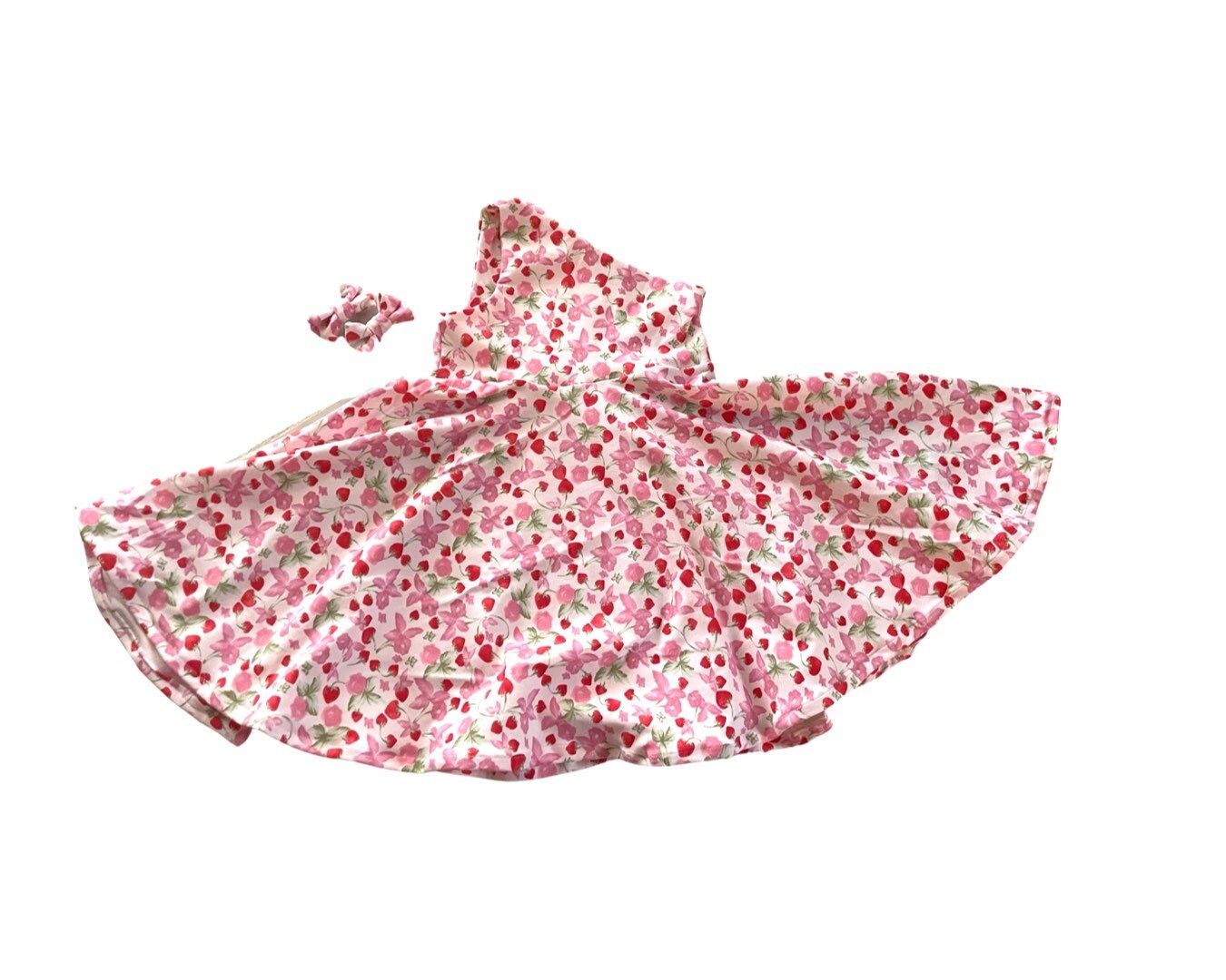 Strawberry Pink Twirly Dress, strawberry first birthday, sweet one dress, strawberry dress, one shoulder girl dress, berry sweet, sweet one